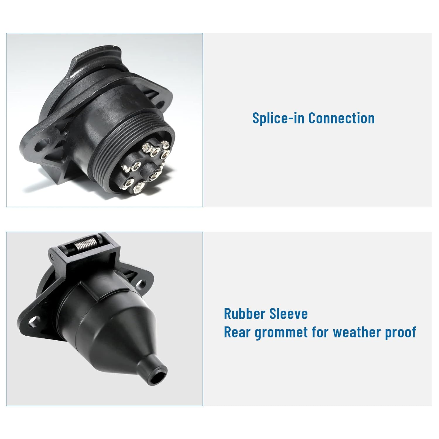 7 PIN BLACK WIRE CONNECTOR - Image 2